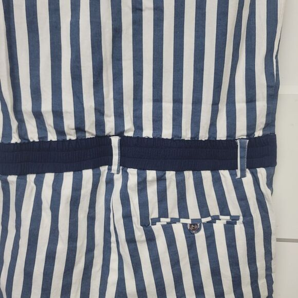 RomperJack Blue And White Striped Romper, Medium - Picture 12 of 12